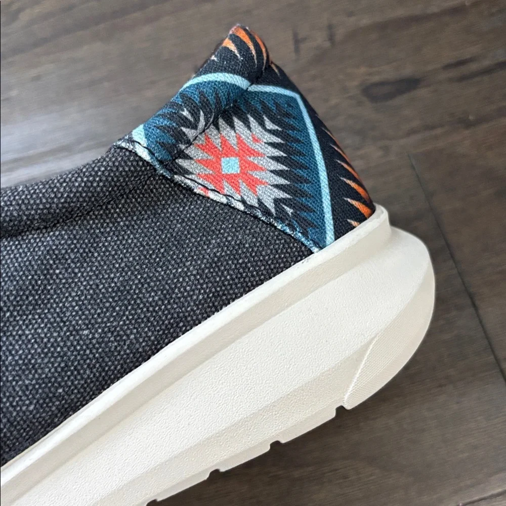 Ariat Hilo Stretch Lace Charcoal Blue/Blue Aztec,FLX Foam Sole,cushioned insole